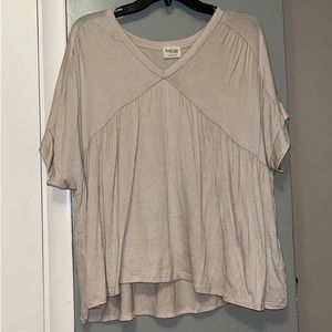 Peach Love, women’s tan flowy top